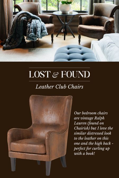 Lost & Found: Leather Club Chairs

#LTKHome #LTKStyleTip