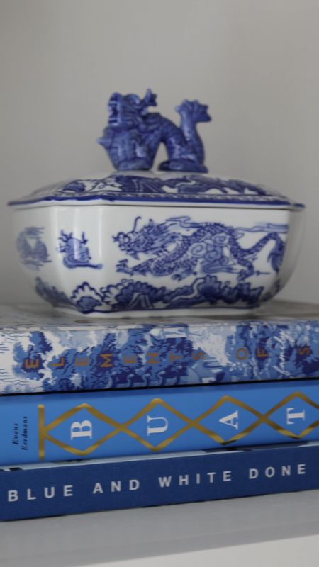 Book shelf decor, home decor, blue and white, chinoiserie 

#LTKFindsUnder50 #LTKSaleAlert #LTKHome