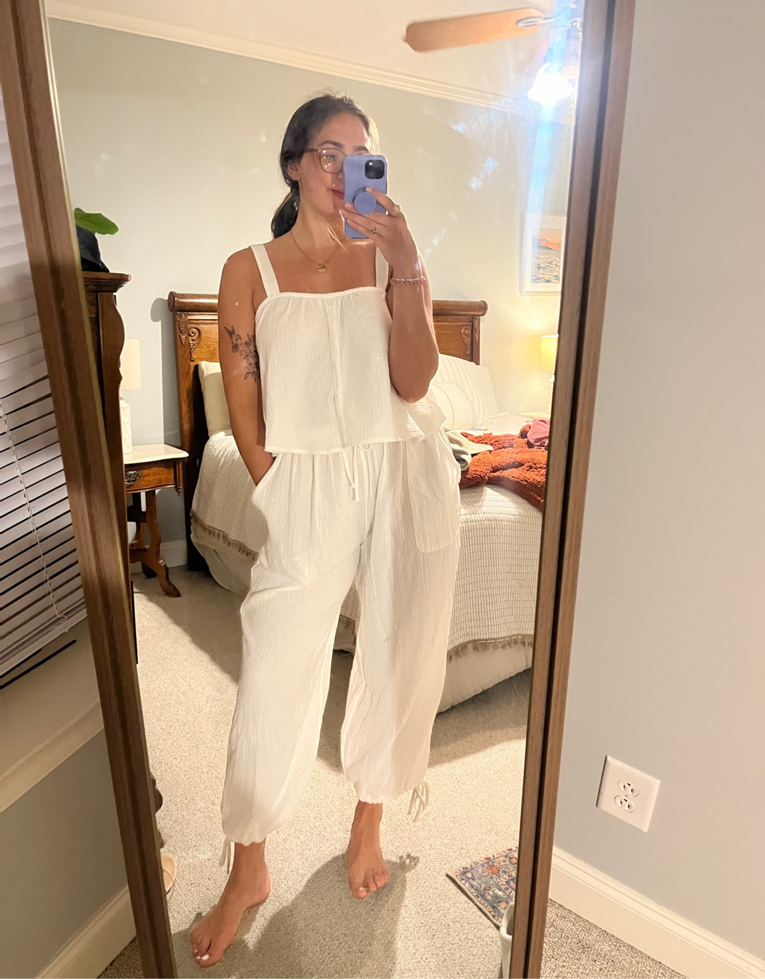 This cotton set from Target is the perfect lightweight summer outfit! 

It’s technically pajamas but cute enough to be worn out!! I personally will only be wearing this out but it also makes cute matching summer pajamas ! 

#targetfashion #summeroutfits #matchingsummersets