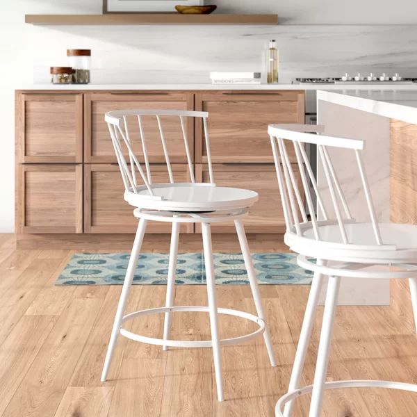 Johanna Swivel 24" Counter Stool (Set of 2) | Wayfair North America