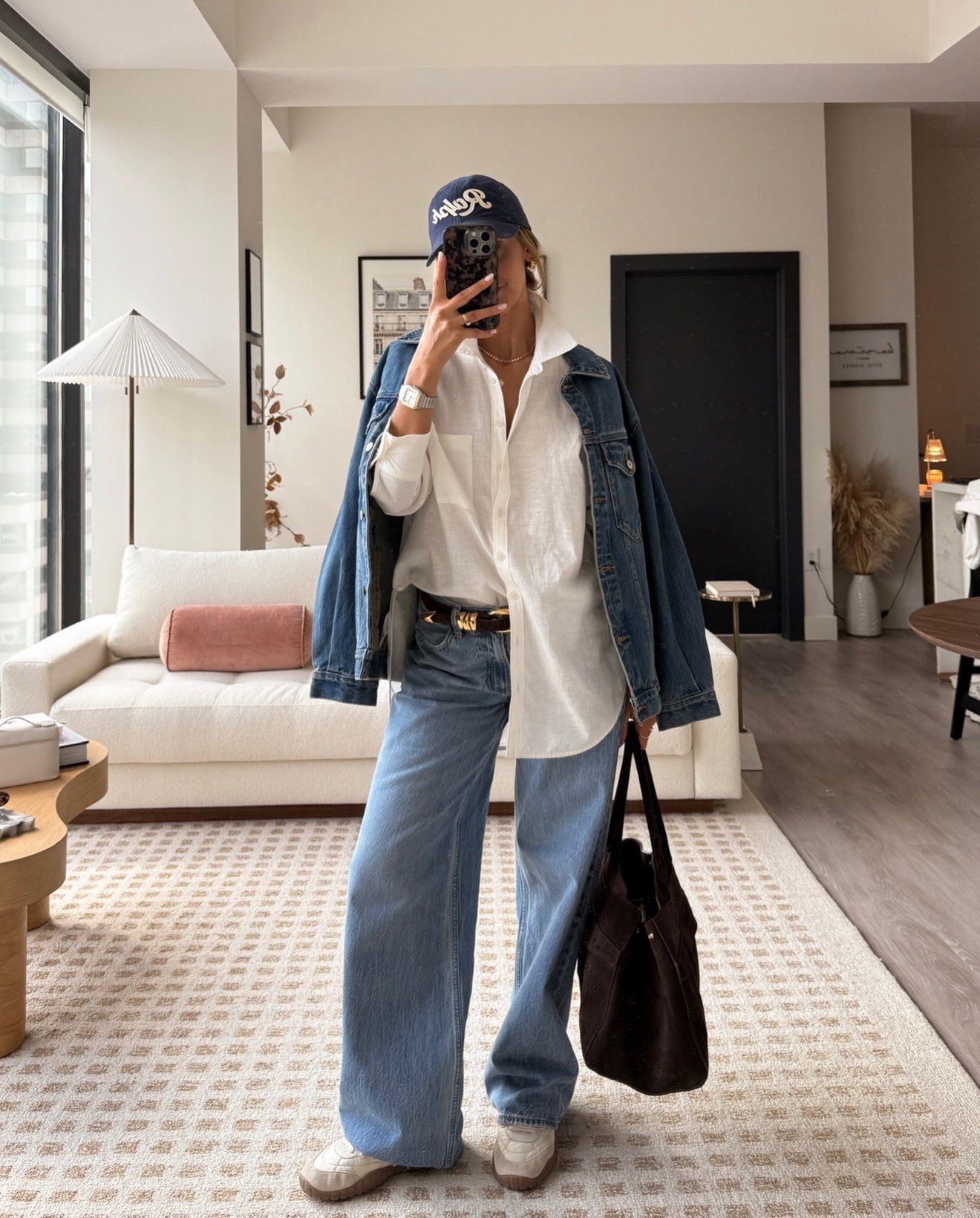 Another travel outfit idea - 
Low rise baggy jeans sparked with a button down and denim jacket, all on sale 
Get an extra discount with code DENIMAF 