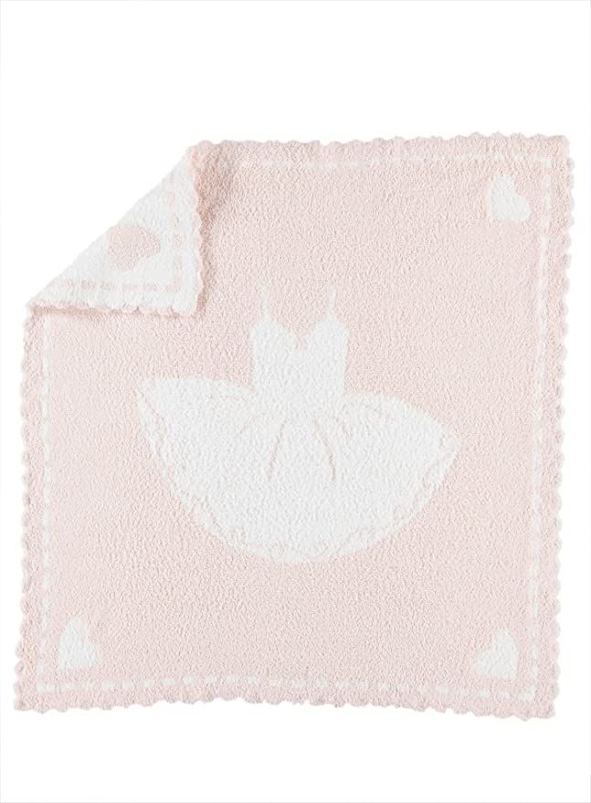 Barefoot Dreams CozyChic Scalloped Receiving Blanket - Pink & Tutu,30" x 32" | Amazon (US)