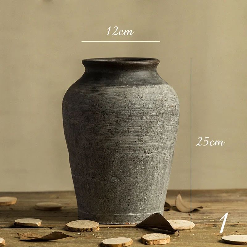 Livesture Stoneware Clay Pot Vase Decoration Flower Pot Living Room 1height about 25cm | Walmart (US)