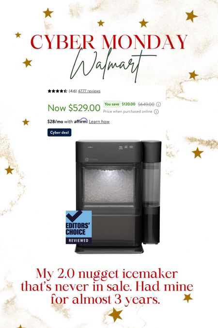 Cyber Monday deal on my GE Opal icemaker 2.0! Had mine forever and it’s the best! I’ve gotten my moneys worth and it’s the best gift to yourself. Ge Nugget icemaker. 

#LTKhome #LTKGiftGuide #LTKCyberWeek
