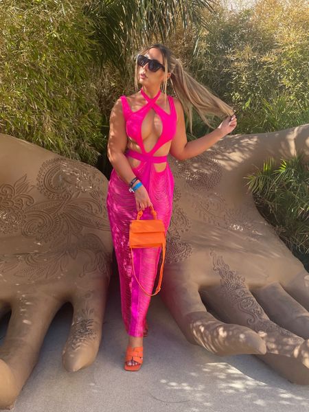 Summer is still here! I love this cutout one piece and matching swim coverup skirt! I paired with orange sandals and orange mini handbag for a pool party in Las Vegas 🧡

#LTKSeasonal #LTKtravel #LTKswim