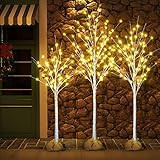 Recaceik Lighted Christmas Trees, 4 Feet 5 Feet and 6 Feet Tree Artificial Christmas Tree with Fl... | Amazon (US)