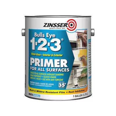 Zinsser Bulls Eye 1-2-3 Interior or Exterior Multi-Purpose Water-Based Wall and Ceiling Primer (1... | Lowe's