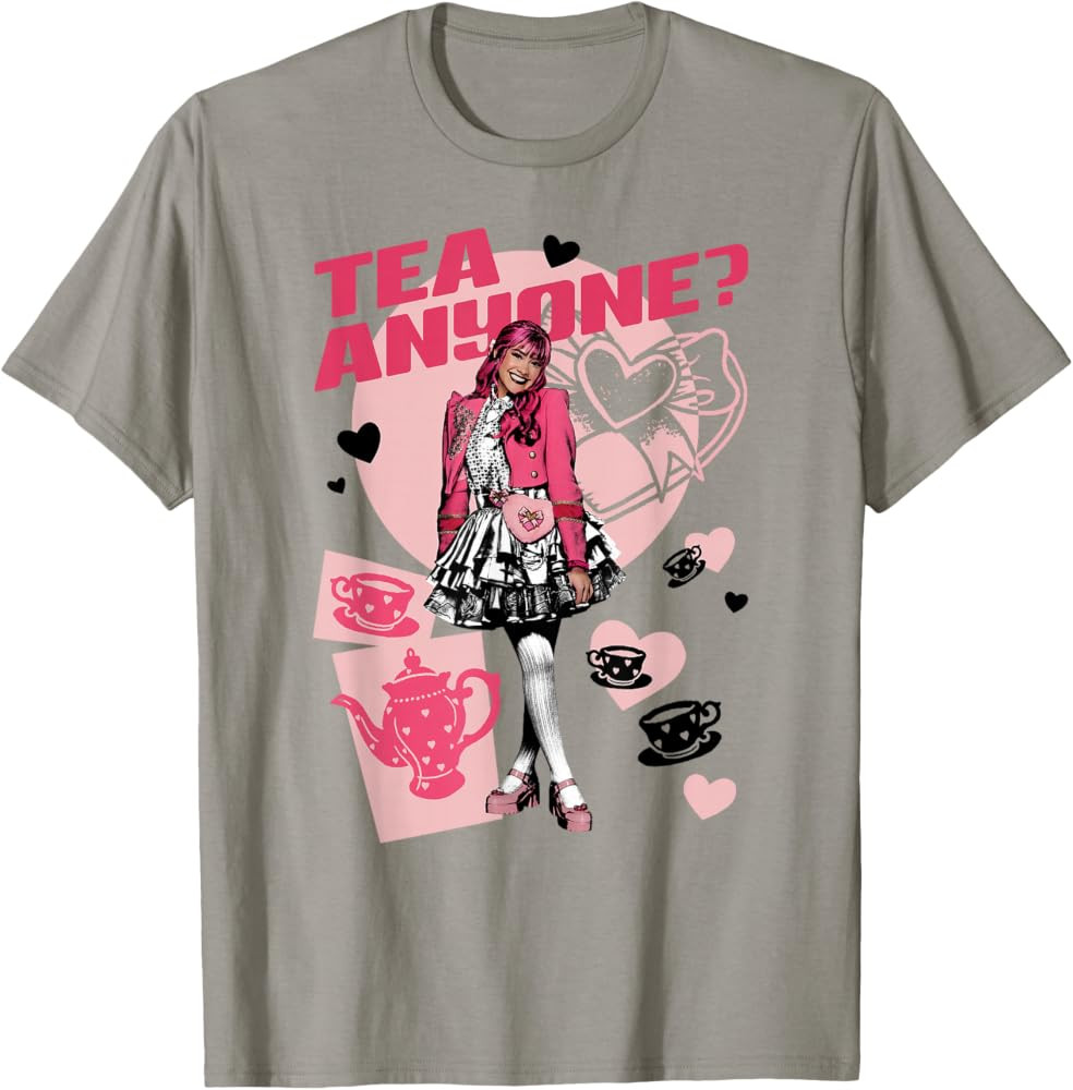 Disney Descendants: Wicked Wonderland Tea Anyone? Pink Icons T-Shirt | Amazon (US)