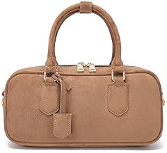 JOLLQUE Suede Crossbody Bag for Women,Spring Summer Luxury Handbags Purse,Fashion Small Designer ... | Amazon (US)