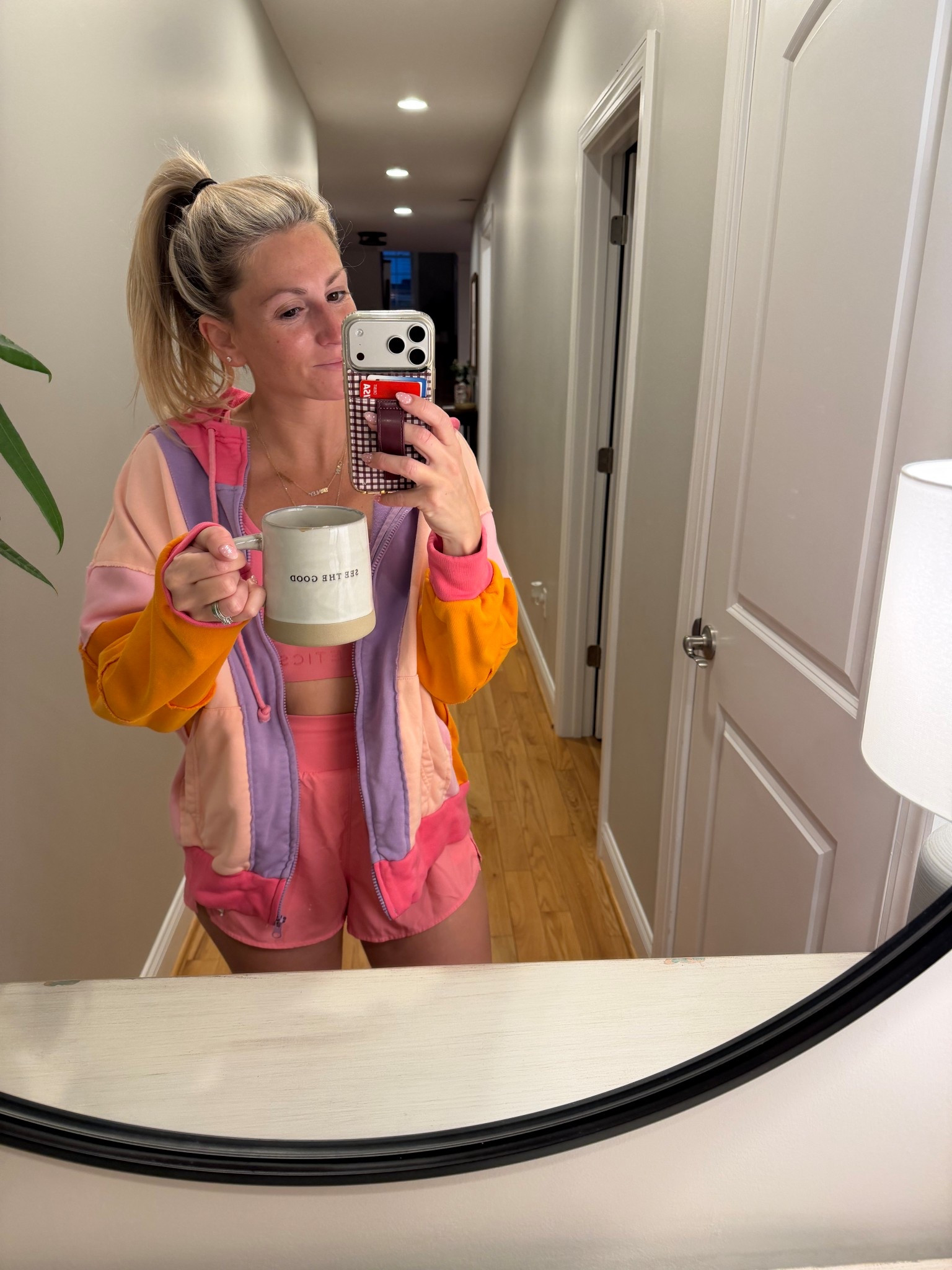 Workout outfit of the day channeling all the spring colors 

#LTKActive #LTKgrwm #LTKSeasonal