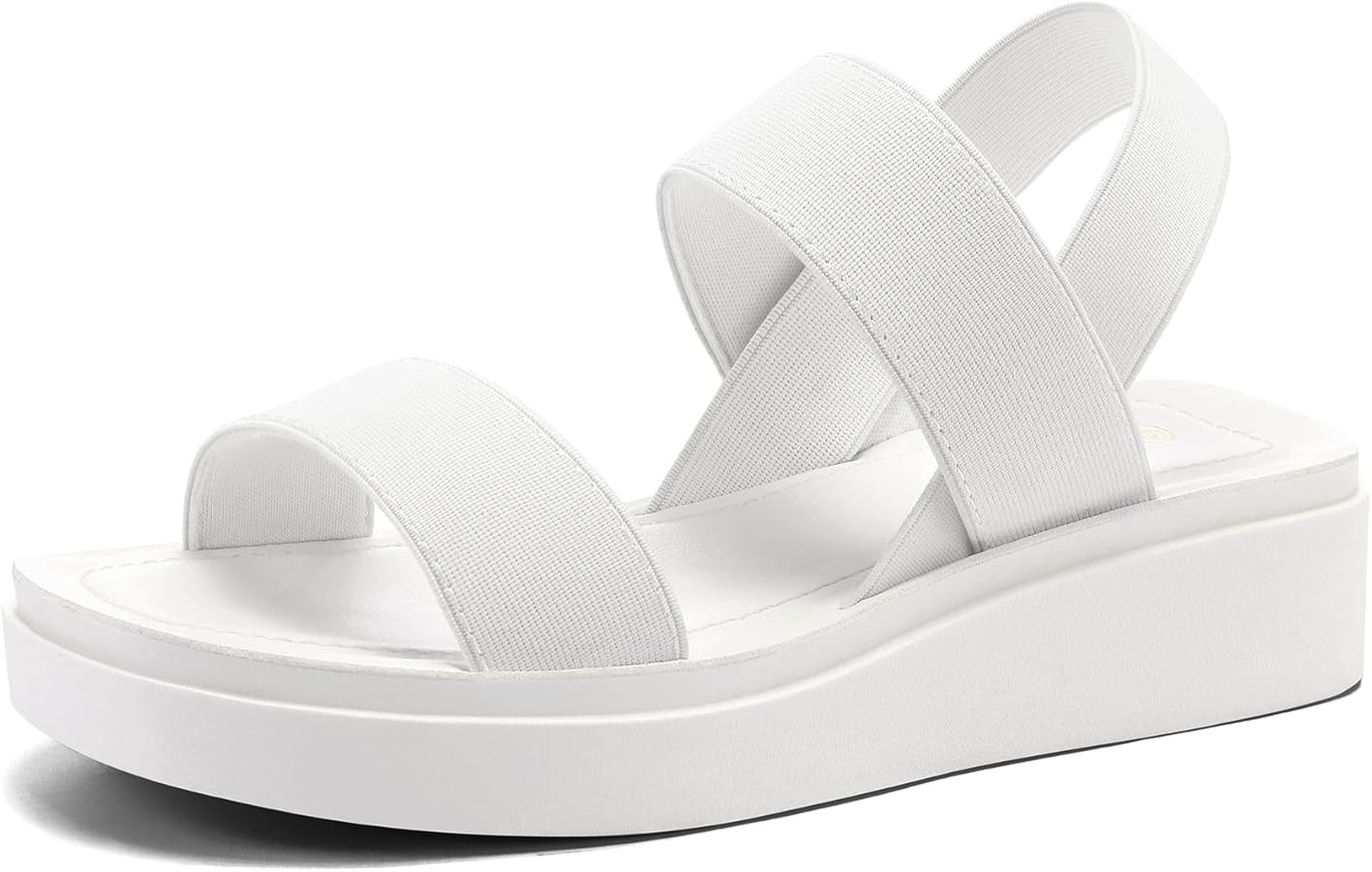 mysoft Women's Platform Wedges Sandals Slingback Lightweight Elastic Ankle Strap Low Wedges Walki... | Amazon (US)
