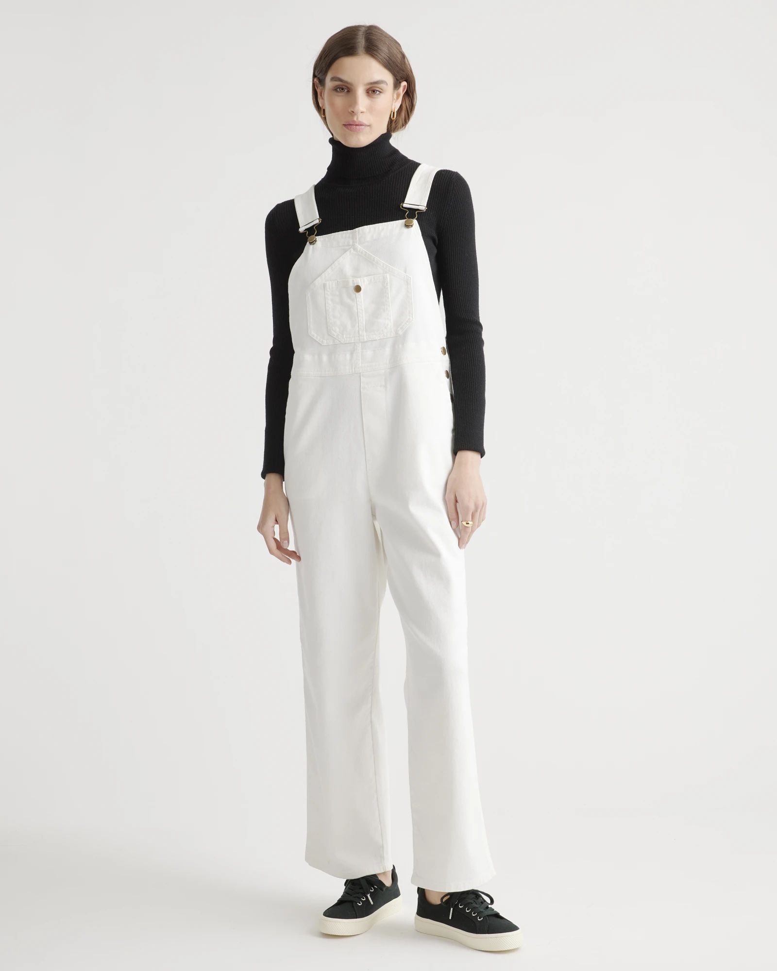 Organic Stretch Cotton Twill Relaxed Overalls | Quince