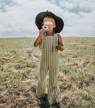 Toddler Kids Baby Girl Stripes Bell-Bottom Jumpsuit Romper Overalls Pants Outfits | Amazon (US)