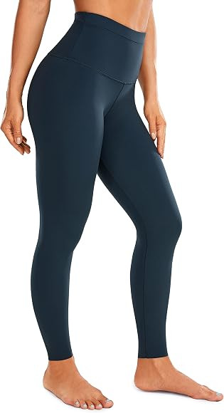 CRZ YOGA Women's Naked Feeling Tummy Control Leggings 28 Inches - Super High Waisted Yoga Pants | Amazon (US)