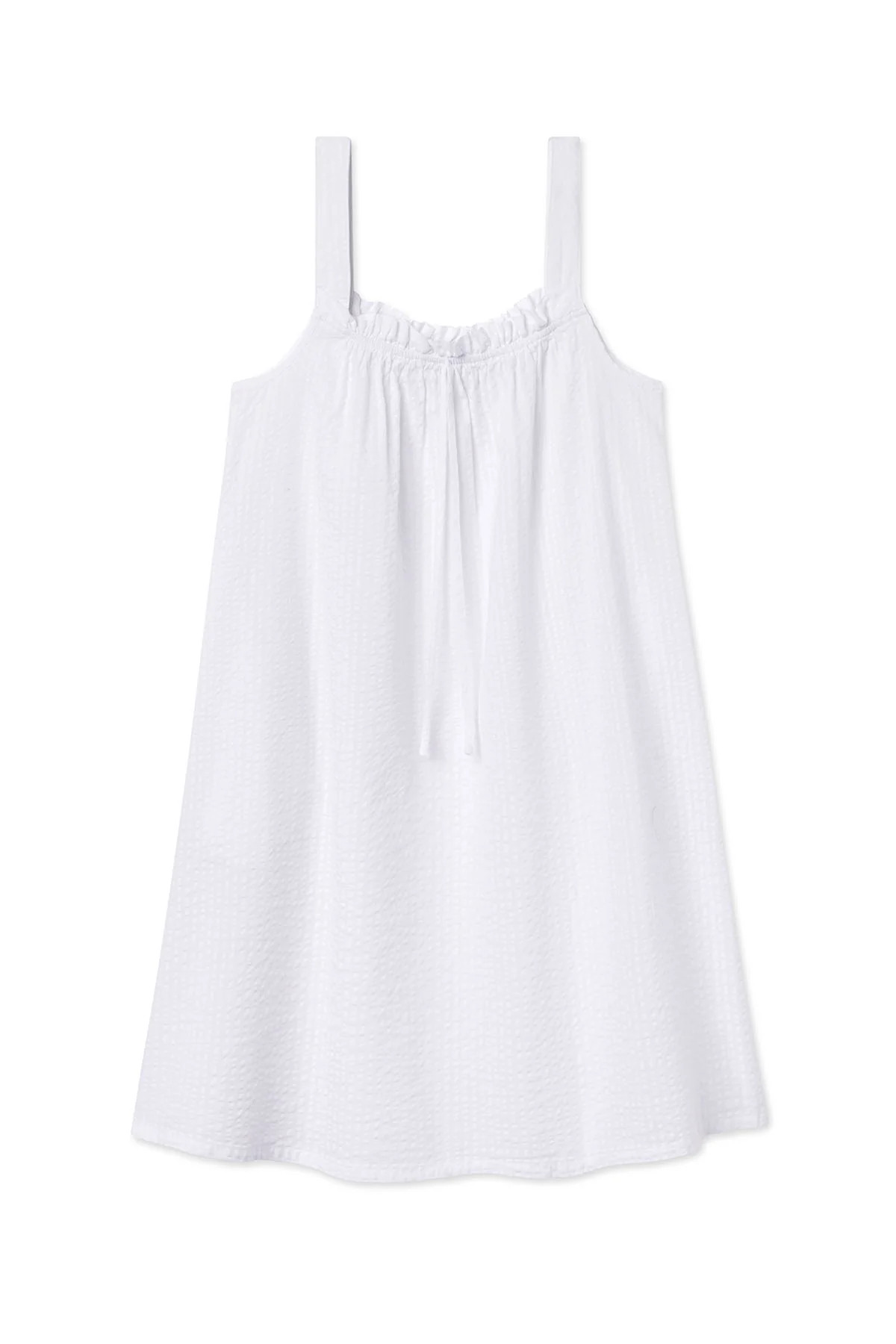 Alice Nightgown in White Seersucker | Lake Pajamas