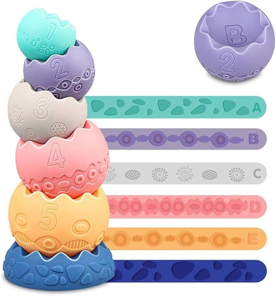 Baby Sensory Balls Teething Toys 6 9 12 18 Months Soft Building Blocks Toddlers Montessori Fine M... | Amazon (US)