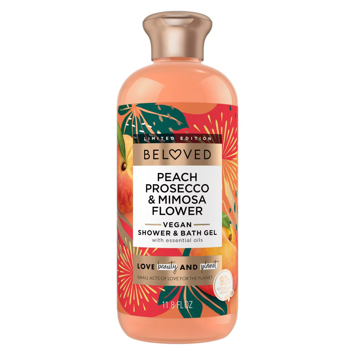 Beloved Vegan Shower & Bath Gel - Peach Prosecco & Mimosa Flower - 11.8 fl oz | Target