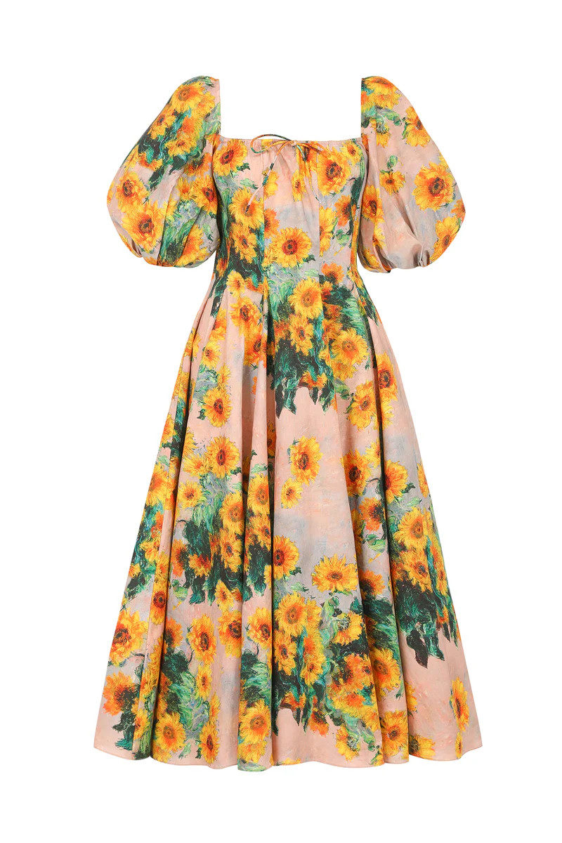 The Monet Sunflowers Day Dress | Selkie Collection