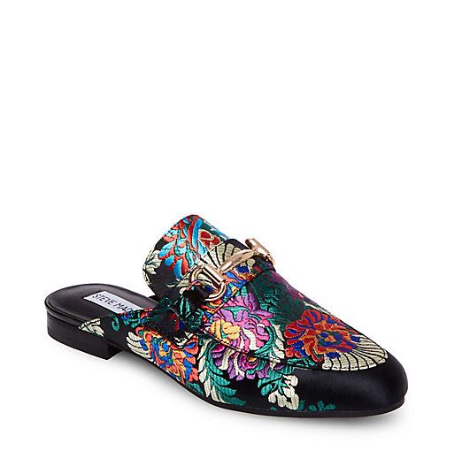 Embroidered Open Back Loafers | Steve Madden KANDI | Steve Madden (US)