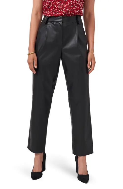 Vince Camuto Straight Leg Faux Leather Pants in Rich Black at Nordstrom, Size 2 | Nordstrom