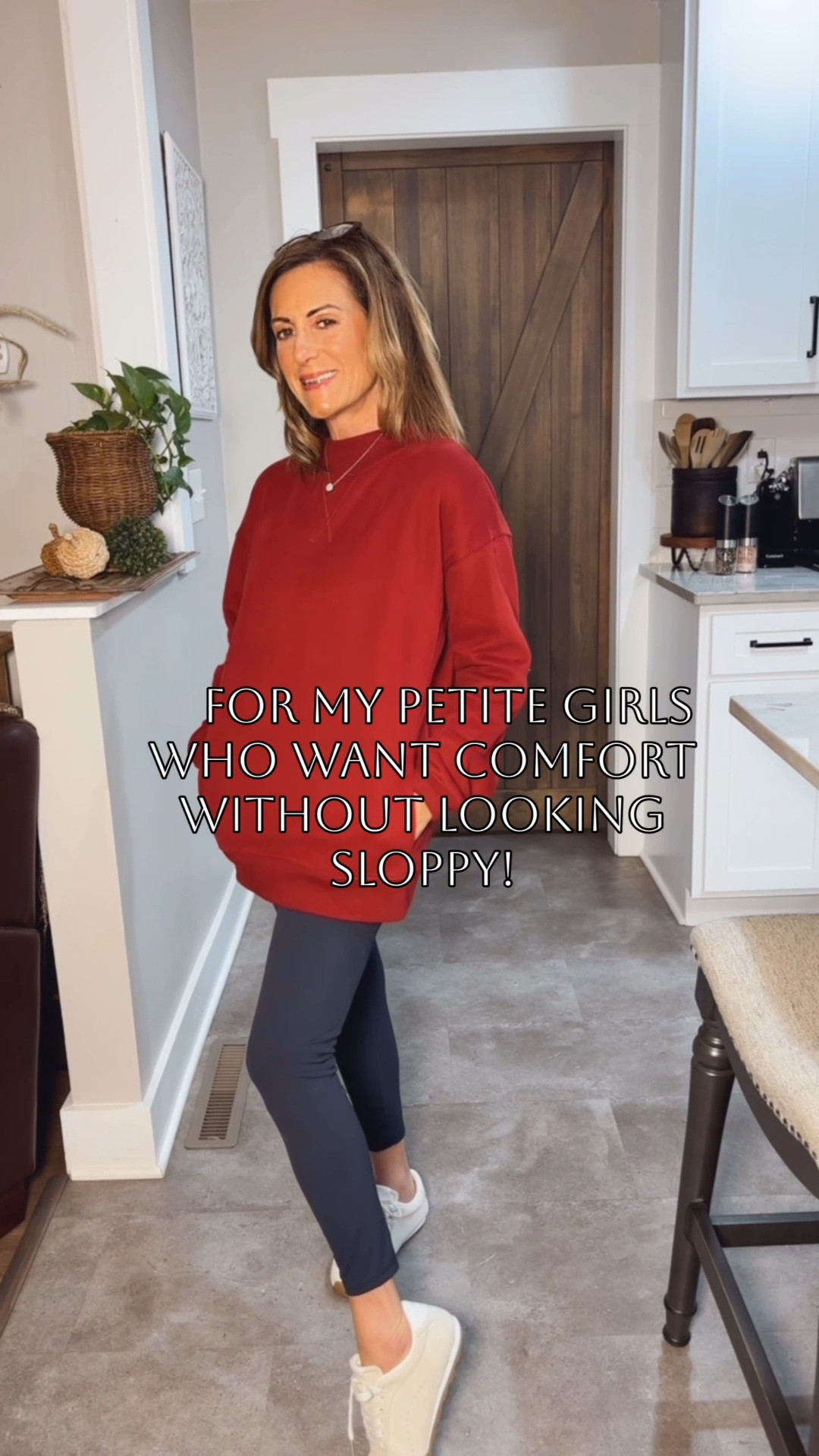 Now that I’m retired and not dressing for work, I want no fussy styling, no uncomfortable fabrics, and petite~friendly options.
These are…
✨ Easy with jeans
✨ Soft + comfortable
✨ Perfect for a petite frame
✨ Cute enough to actually leave the house in 😉
