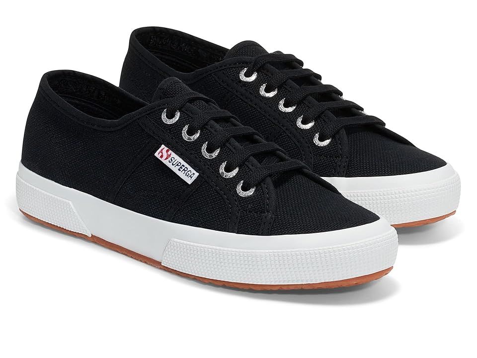 Superga 2750 COTU Classic Sneaker (Black/Full White) Lace up casual Shoes | Zappos