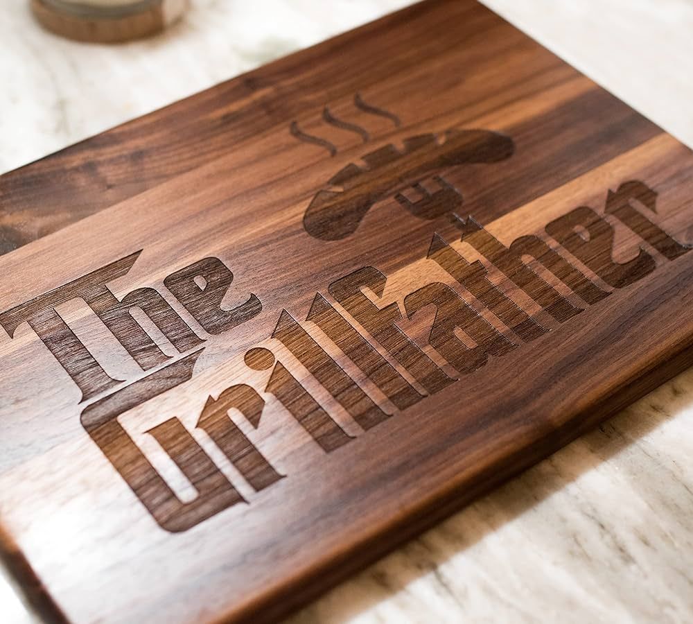The Grillfather Cutting Board – Wooden Handmade Cutting Boards – BBQ Gifts for Men Who Like G... | Amazon (US)