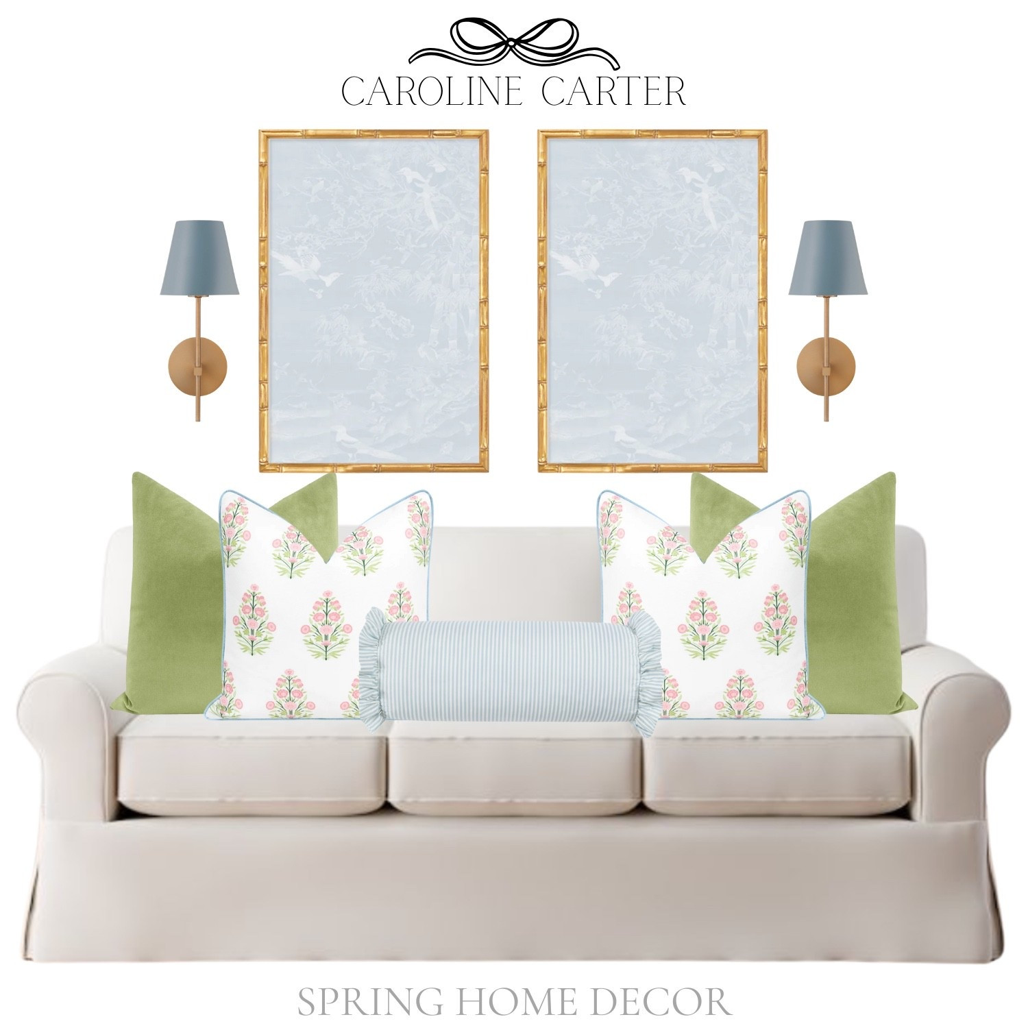 Spring Home Decor | Fresh spring layers with a timeless grandmillennial feel!

spring home decor, grandmillennial style, coastal grandmillennial, classic living room, floral pillows, blue and green decor, traditional home, spring refresh, neutral sofa styling, layered pillows, elegant home decor, cottage chic, timeless interiors

#LTKSeasonal #LTKFindsUnder100 #LTKHome