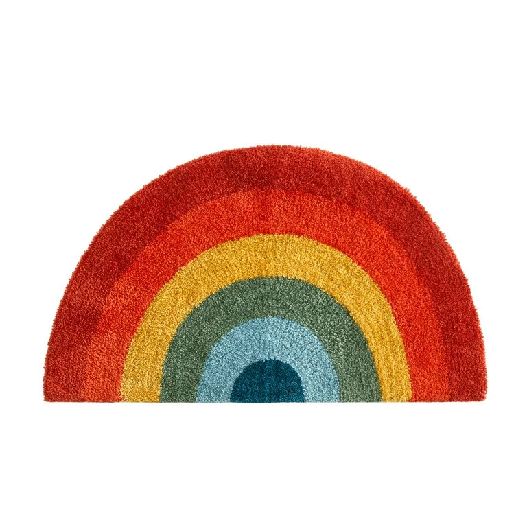 Mainstays Rainbow Shaped Bedroom Rug 20 x 30 Inches | Walmart (US)