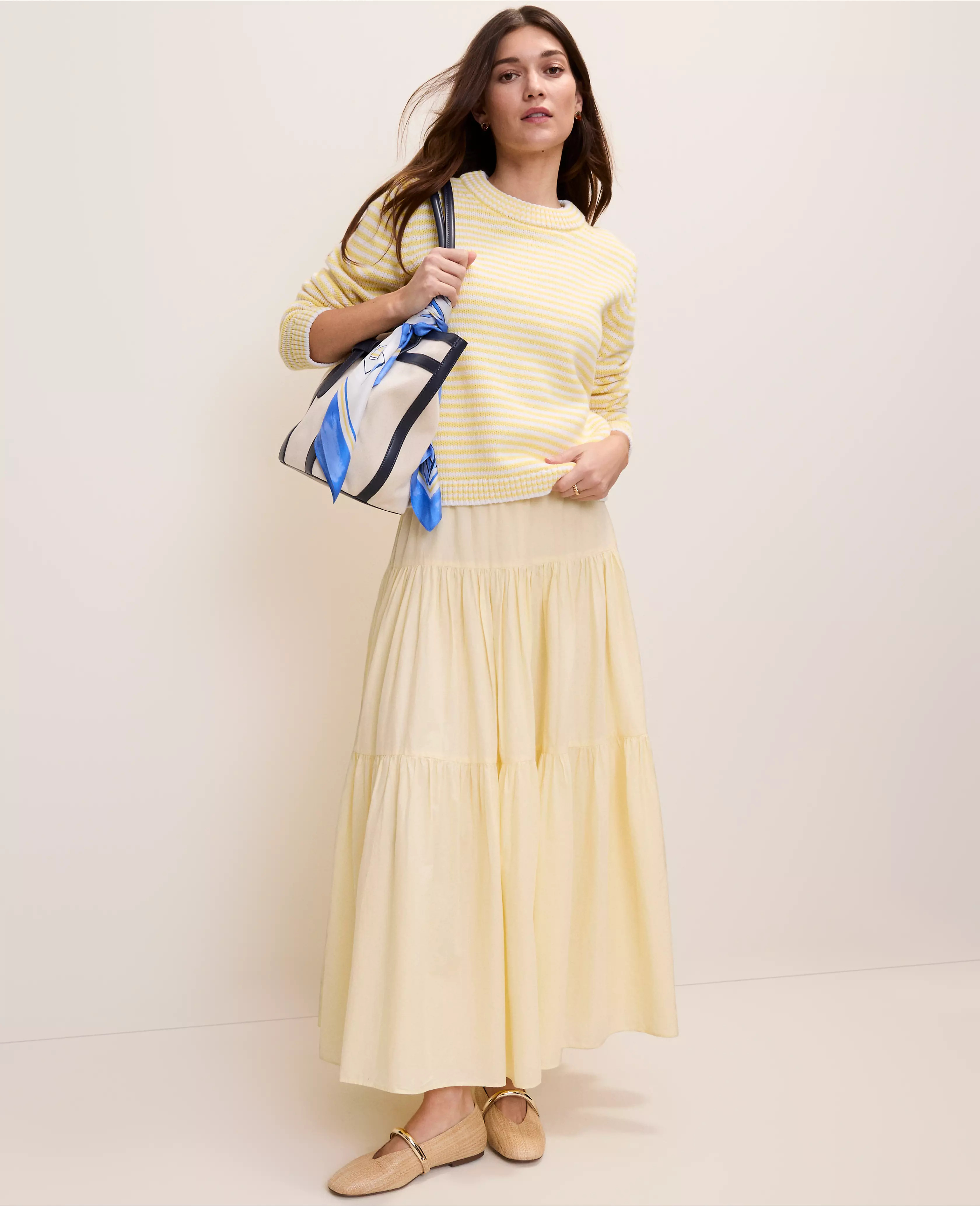 Weekend Tiered Full Skirt | Ann Taylor