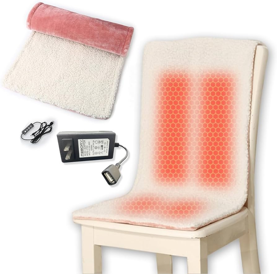 Heated Pad for Office Chair, USB Heated Seat Cushion, 5 Timer Setting & 5 Temperature Settings, F... | Amazon (US)