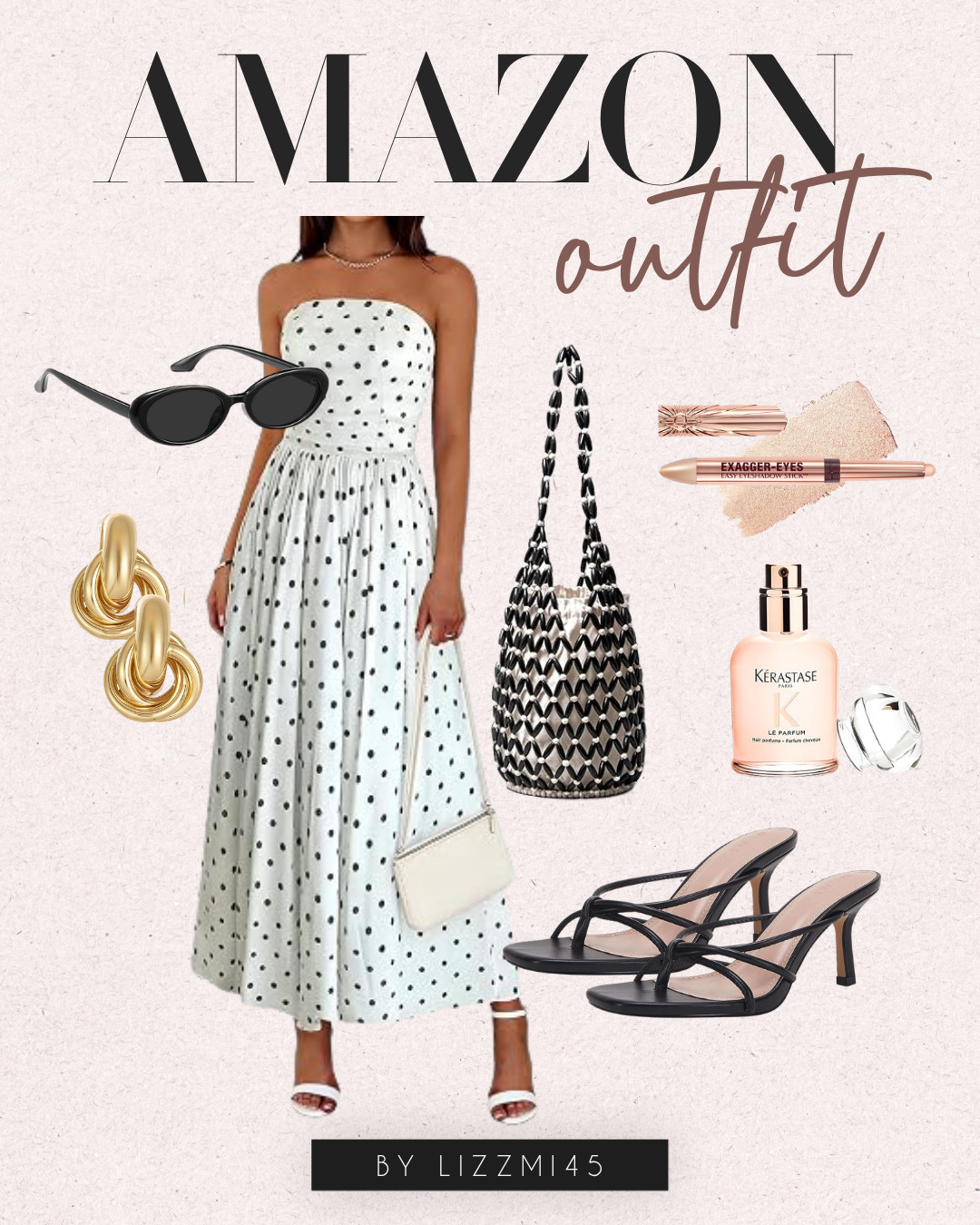 Found the perfect polka dot maxi on Amazon and built a whole look around it — beaded tote, gold knot earrings, strappy heels, and my favorite Kérastase hair perfume for good measure. 

 #LTKgrwm #LTKootd #LTKU