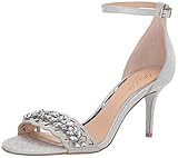 Jewel Badgley Mischka Women's KIRSTEN Sandal, silver glitter, 8 M US | Amazon (US)