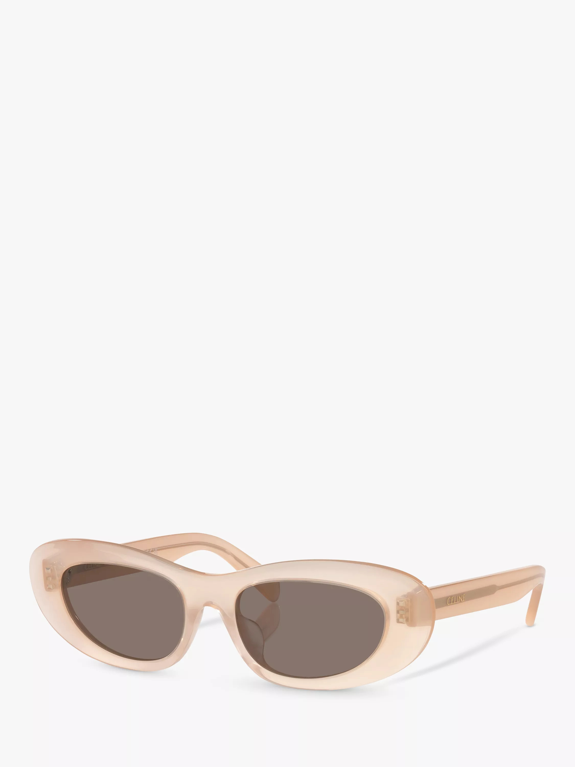Celine CL000516 Women's Oval Sunglasses, Pale Pink/Grey | John Lewis (UK)