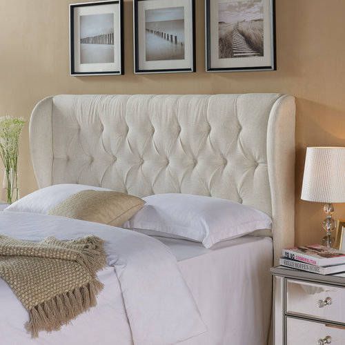 Better Homes and Gardens Scalloped Wingback Tufted Upholstered Headboard King/Cal Sand | Walmart (US)