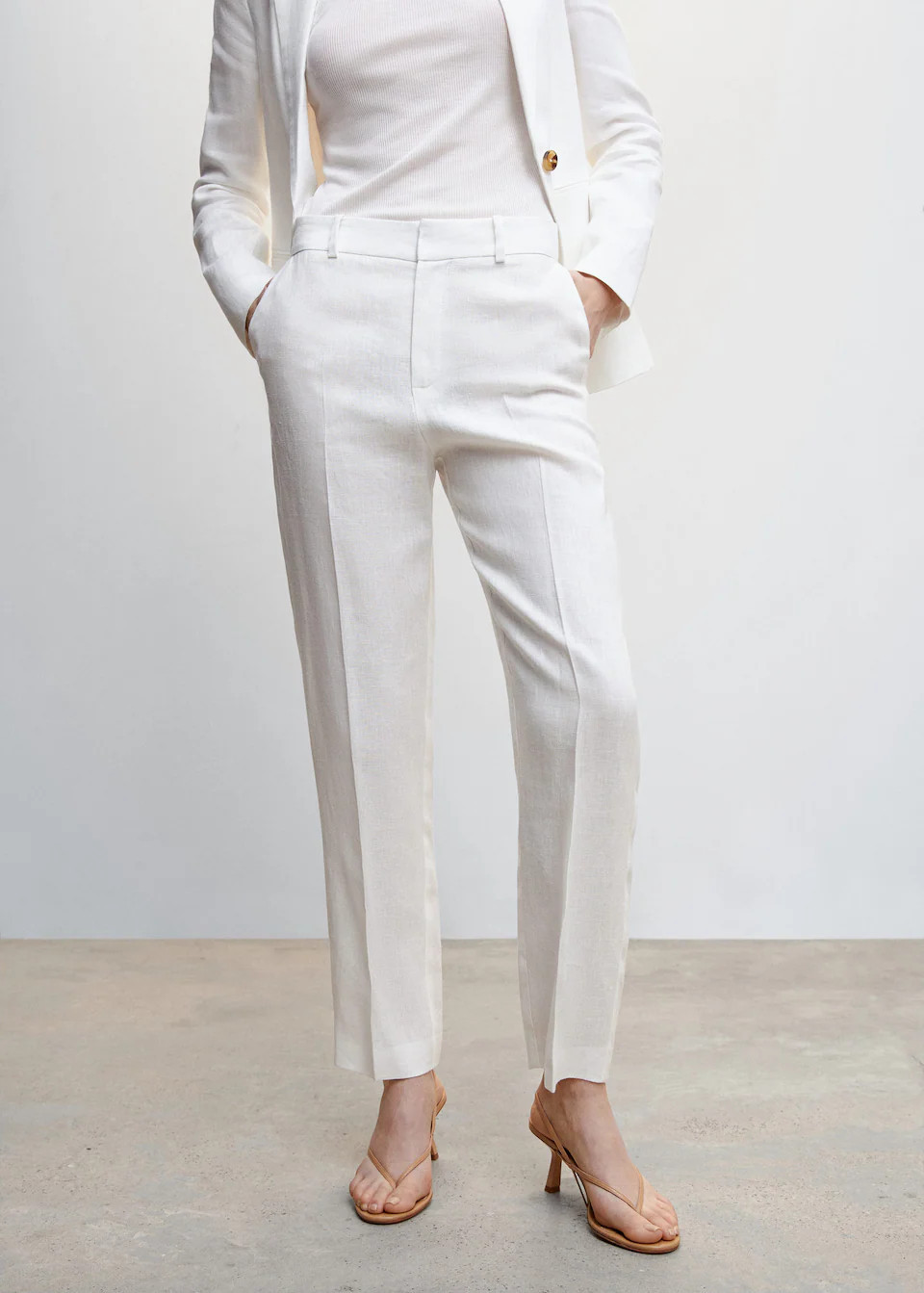 100% linen suit trousers | MANGO (US)