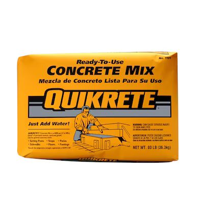 QUIKRETE  80-lb High Strength Concrete Mix | Lowe's