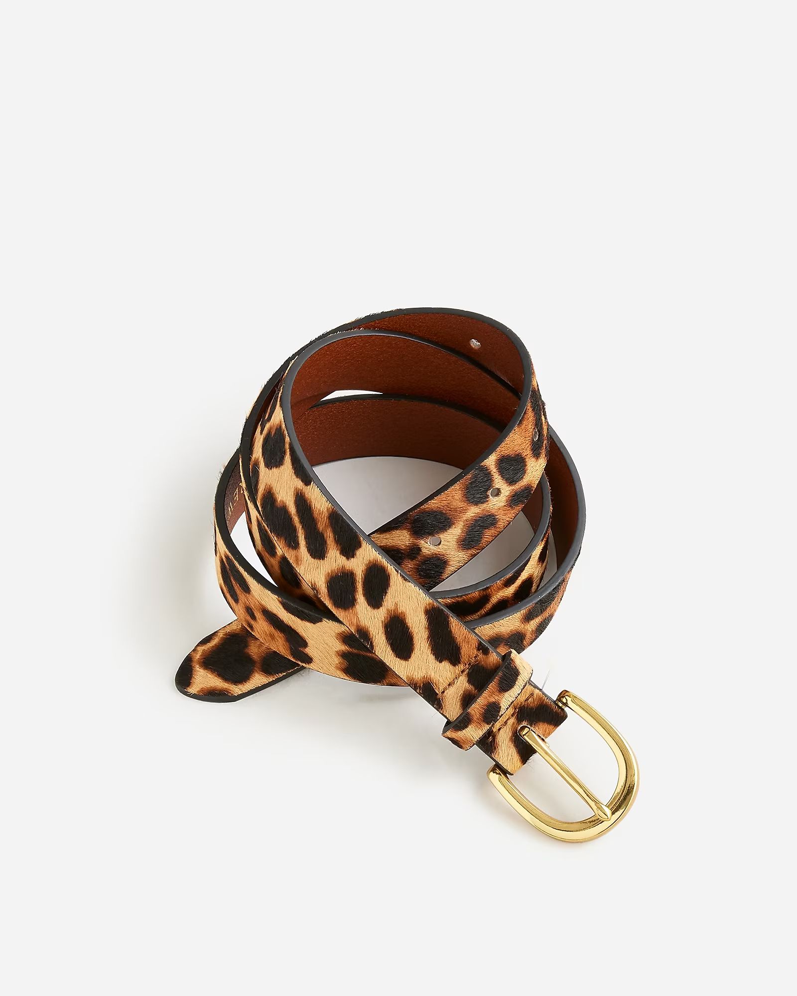 Calf hair belt in leopard | J. Crew US