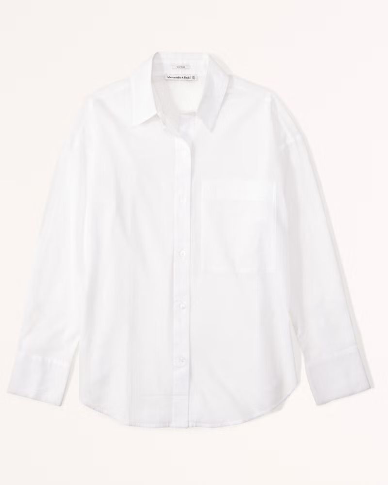 Oversized Sheer Cotton Shirt | Abercrombie & Fitch (US)