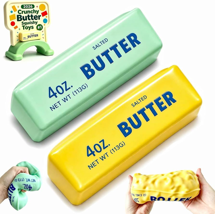 Squishy Crunchy Butter Sticks,Butter Squishy Fidget Toys,Squishy Stress Relief Toys,Sensory Toys,... | Amazon (US)