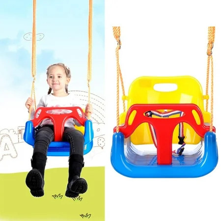 3 in 1 Kids Outdoor Toy Baby Swing Basket for Garden Living Room Safety Comfortable Swing Seat for Kids | Walmart (US)