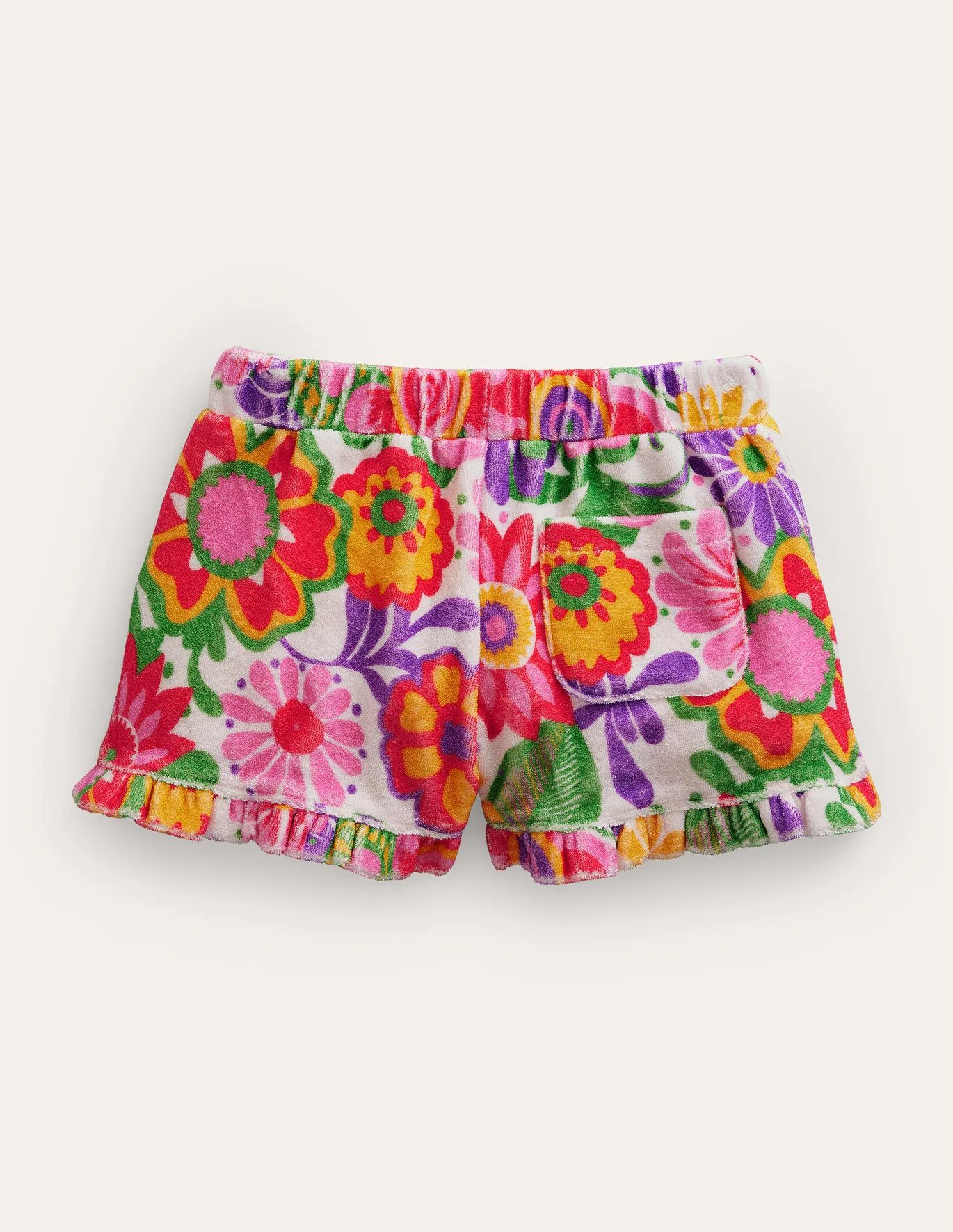 Print Frill Towelling Shorts | Boden (US)