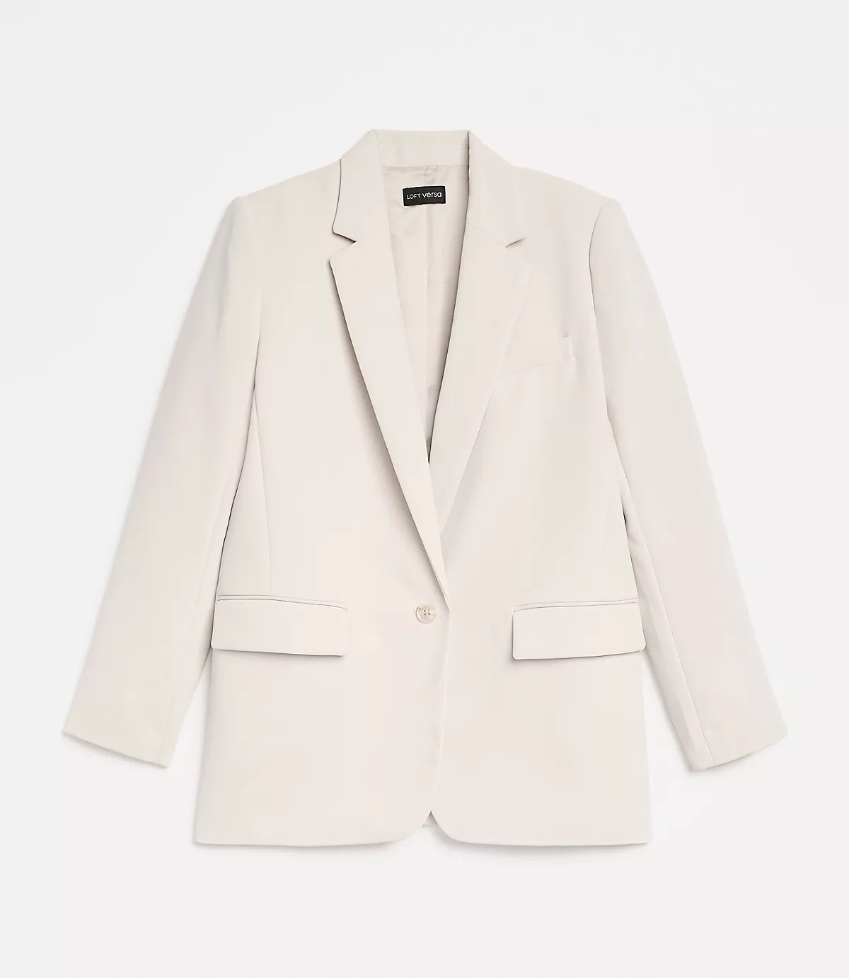 Petite LOFT Versa Crepe Drape Relaxed Blazer | LOFT