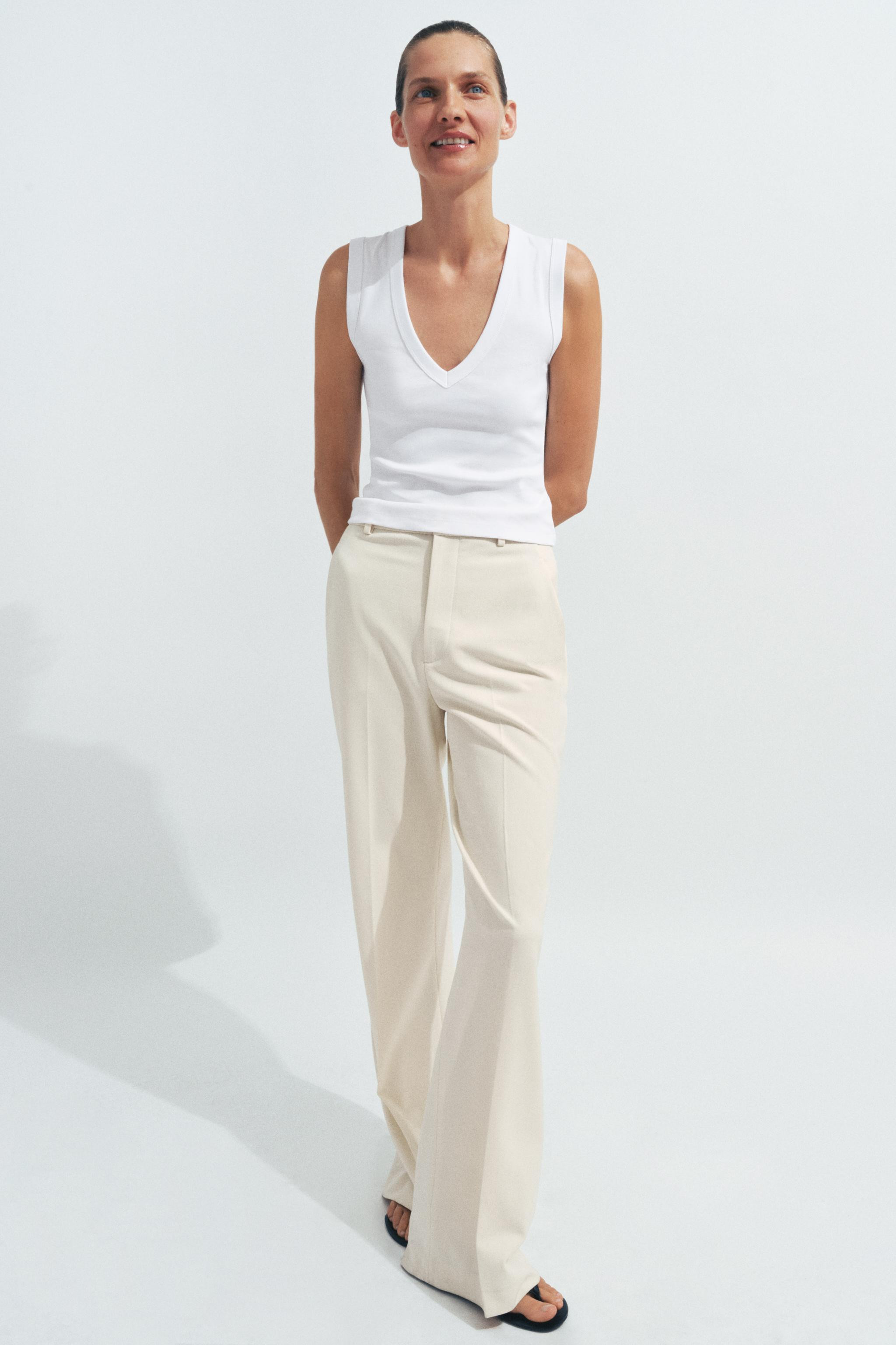 COTTON V-NECK T-SHIRT | Zara US