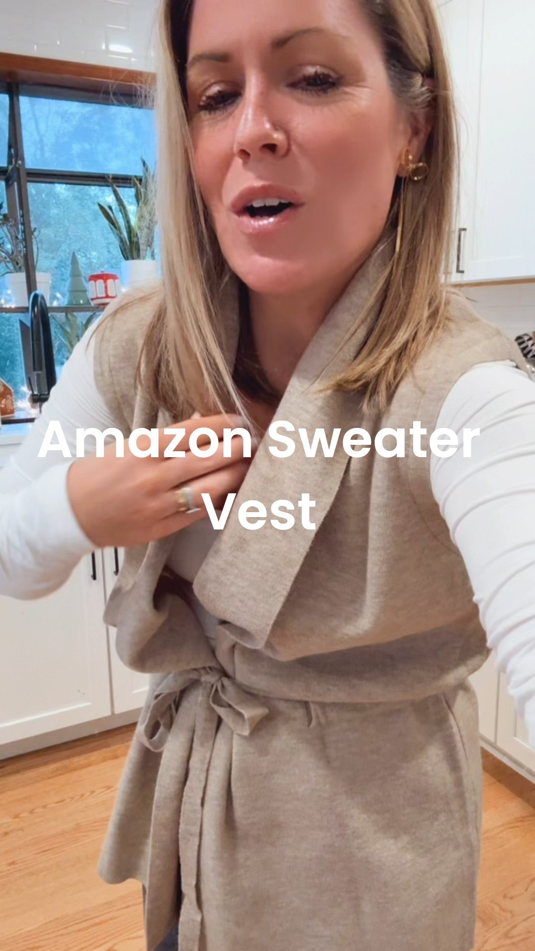 Amazon Sweater Vest! Wearing a S.

#LTKHoliday #LTKFindsUnder50 #LTKPetite
