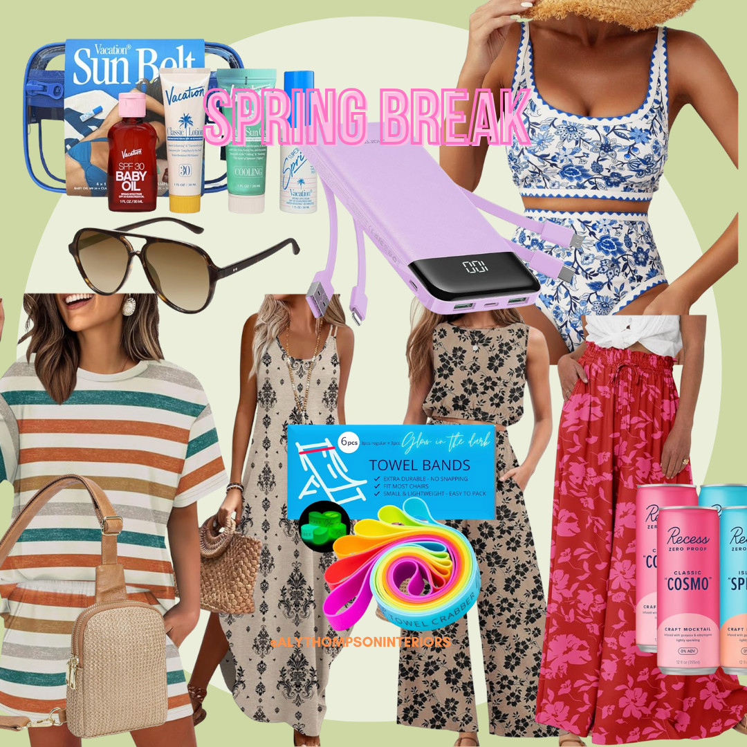 Spring Break | Spring Break Outfits | Spring Break Essentials | Travel Ready | Travel Essentials | Swimsuit | Towel Bands | Recess | Portable Charger 

 #LTKSeasonal #LTKFindsUnder100 #LTKTravel