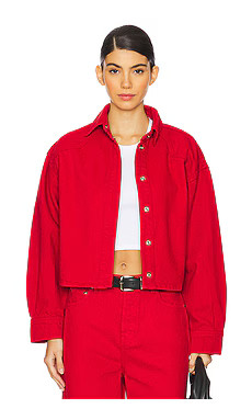 Lovers and Friends Shorty Boxy Shirt in Cherry Red from Revolve.com | Revolve Clothing (Global)