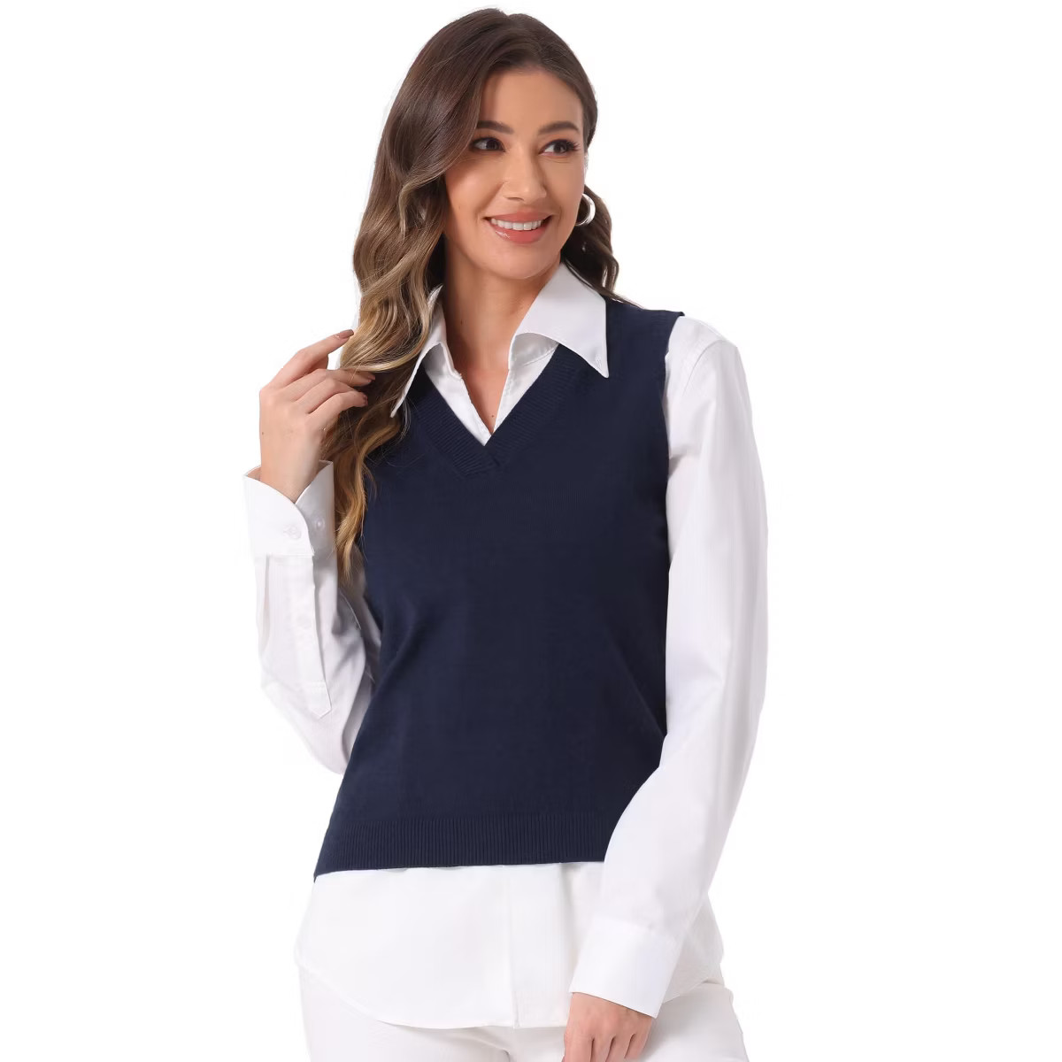 INSPIRE CHIC Women's V Neck Sleeveless Pullover Knit Sweater Vest | Target