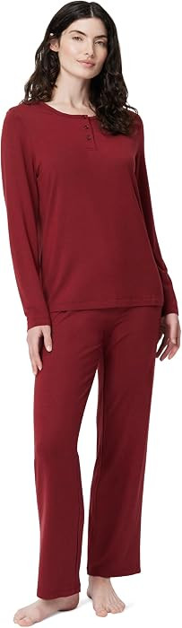 Amazon Essentials x Sofia Grainge Women's Long Sleeve Henley Pajama Set | Amazon (US)
