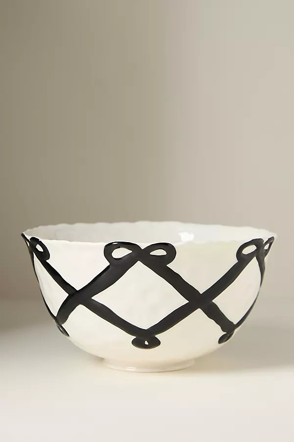 Benedita Bow Ceramic Stoneware Serve Bowl | Anthropologie (US)